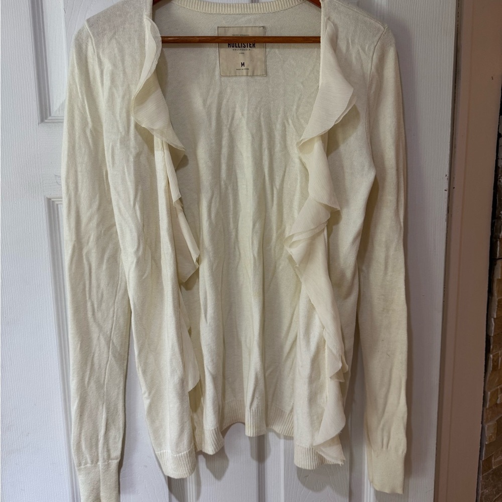 Hollister Cream Knit Sweater